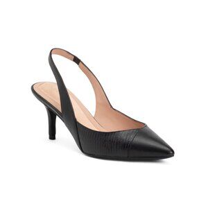 COLE HAAN Black Leather Go To Slingback Pumps